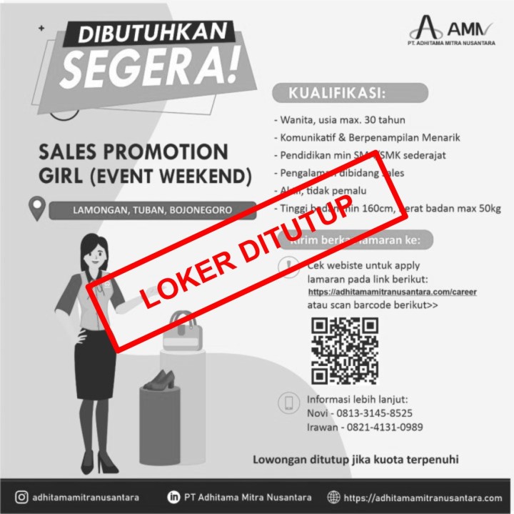 Sales Promotion Girl (Event Weekend)