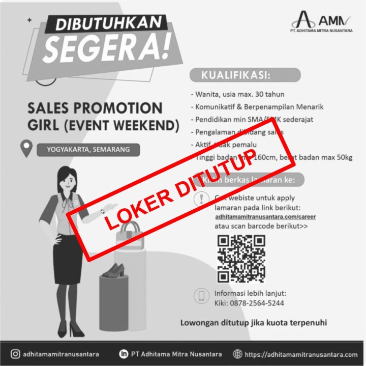 Sales Promotion Girl (Event Weekend)