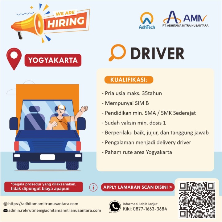 Lowongan Driver di Yogyakarta