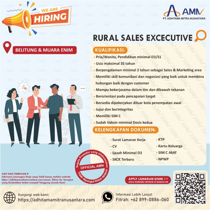 Rural Sales Excecutive (Belitung & Muara Enim)
