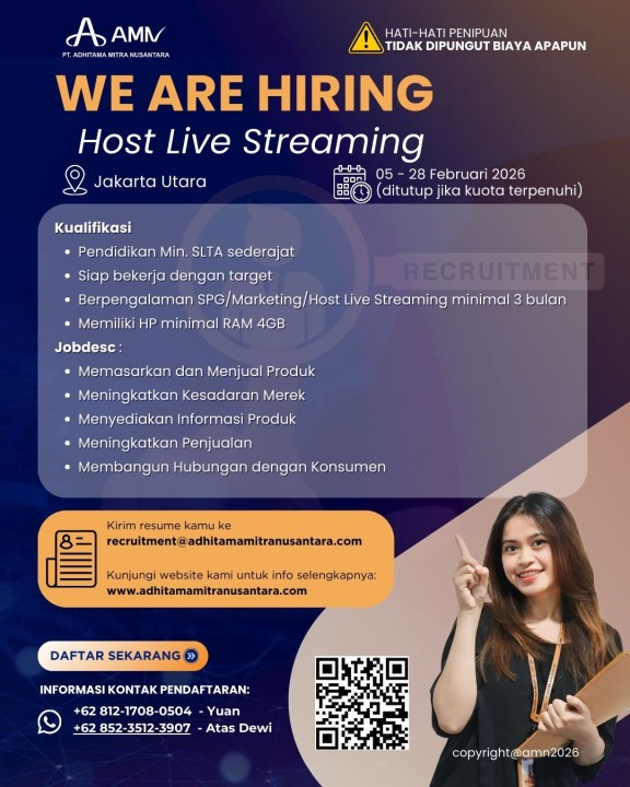 Host Live Streaming Stationary