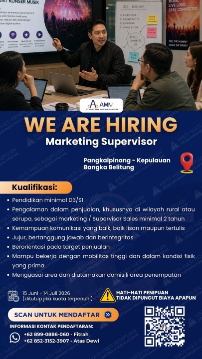 Marketing Supervisor (RGE) - Pangkalpinang