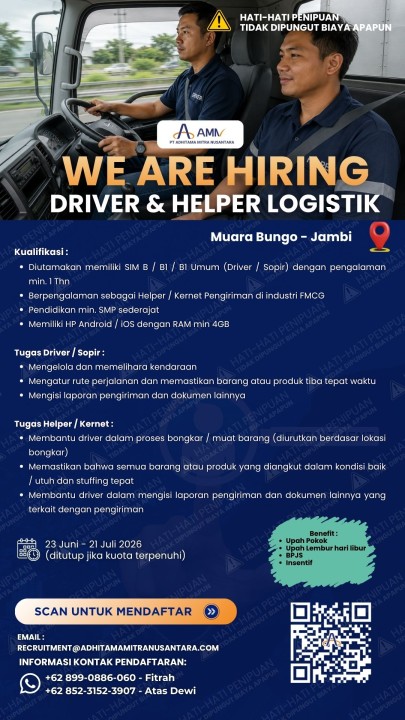 Driver & Helper Muara Bungo