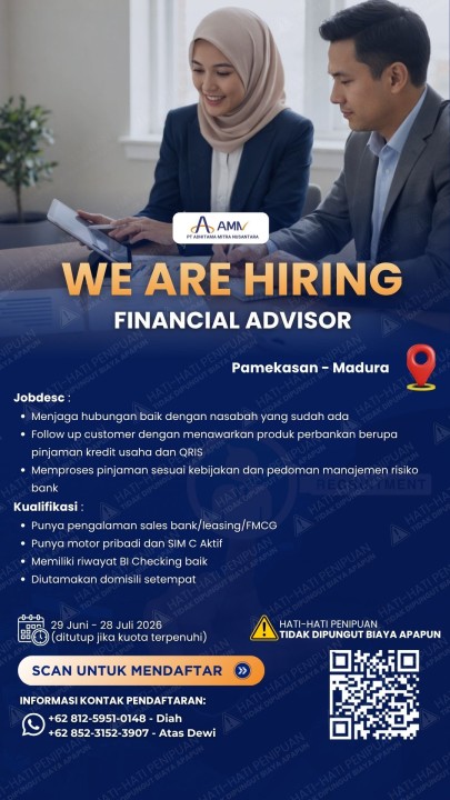 Financial Advisor (Sales Mikro Banking) - Pamekasan