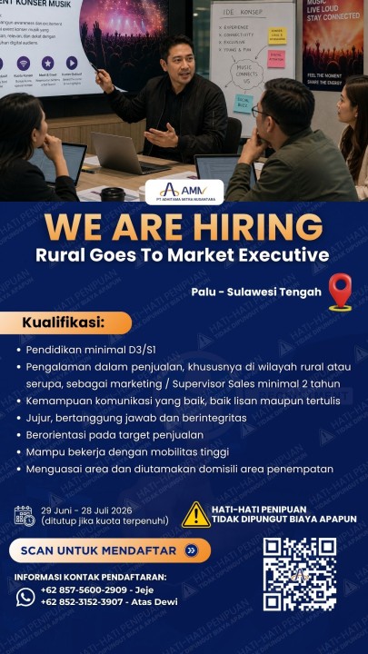 RURAL GTM EXECUTIVE (RGE) - Palu