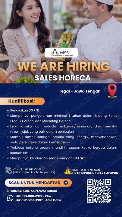Sales Horeca - Tegal