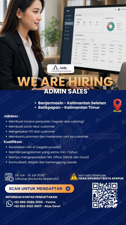 Admin Sales - Kalimantan