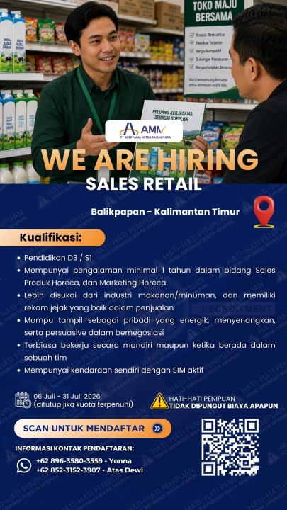 Sales Retail area Balikpapan