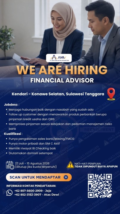Financial Advisor (Sales Mikro Banking) Kendari