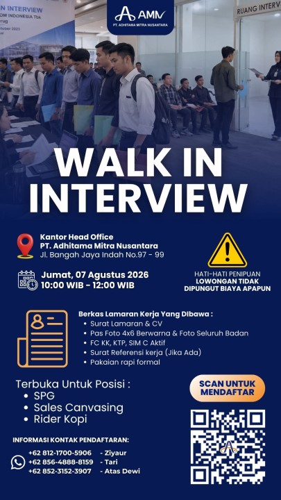 WALK IN INTERVIEW AGUSTUS