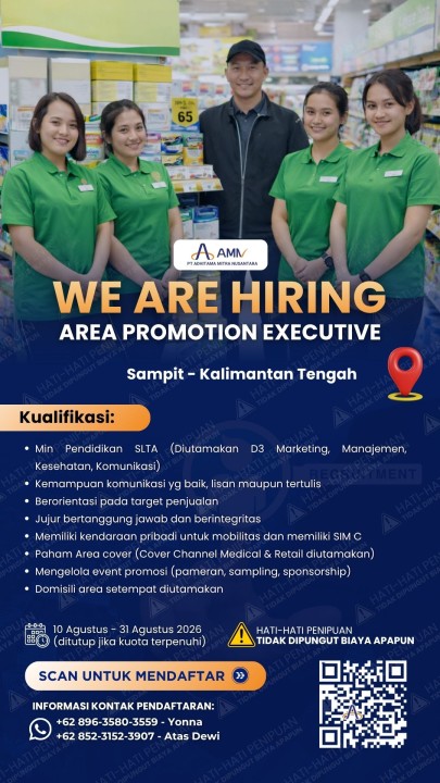Area Promotion Executive (APE) Sampit