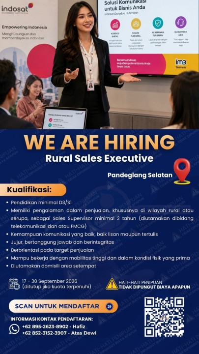 Area Sales Supervisor (Rural Sales Executive - RSE) - Pandeglang Selatan