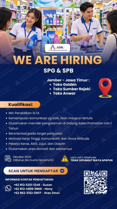 SPG & SPB Reguler area Jember